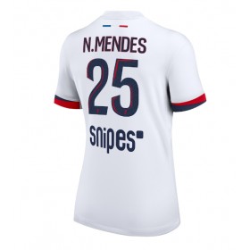 Paris Saint-Germain Nuno Mendes #25 Borte skjorte til dame 2025-26 Kortermet